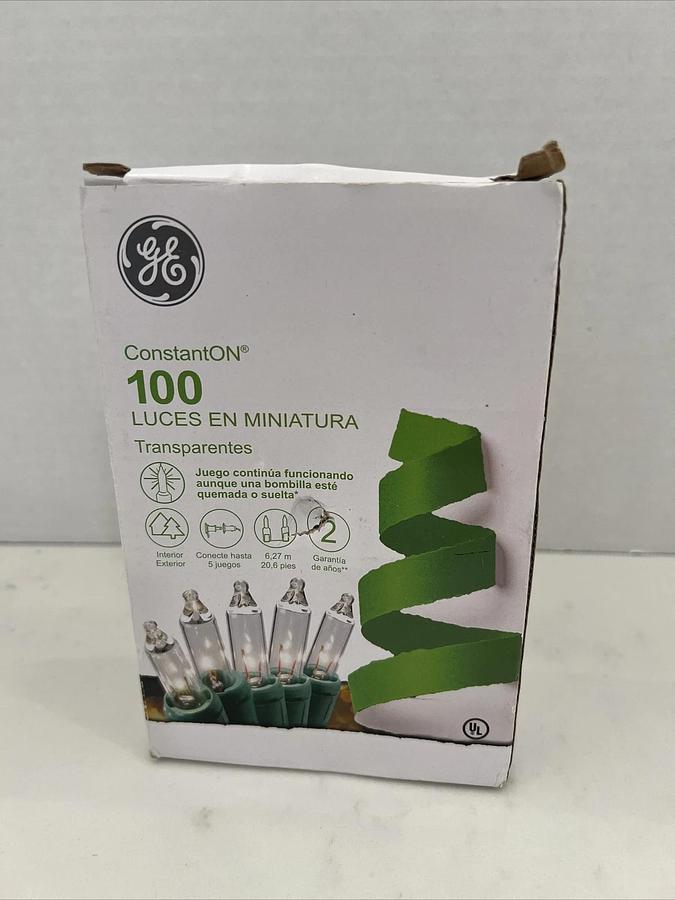 Used GE 90836 Staybright Indoor/Outdoor String Light, Warm White - 100 Count 803993908366