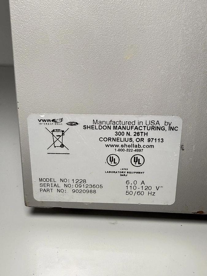 Used VWR / Sheldon Shel Lab 1228 Digital Water Bath waterbath