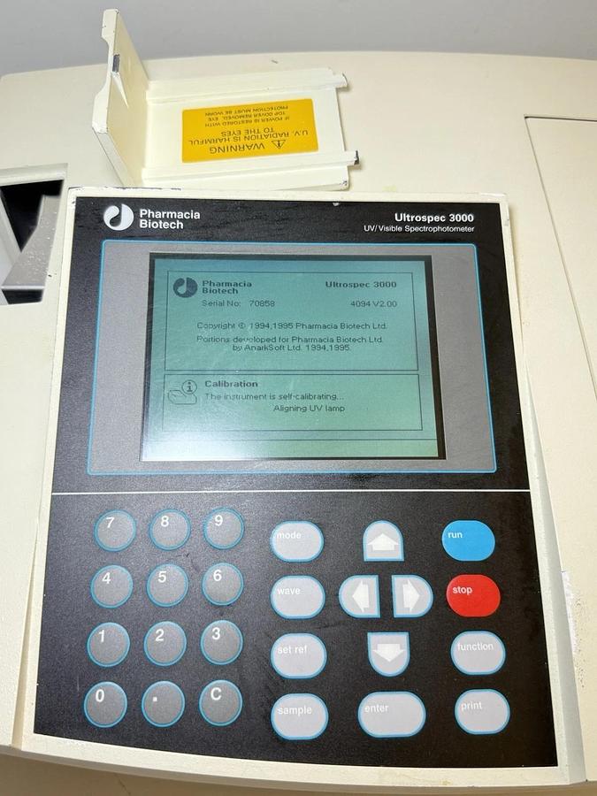 Used Pharmacia Biotech 80-2106-20 Ultrospec 3000 UV/Visible Spectrophotometer