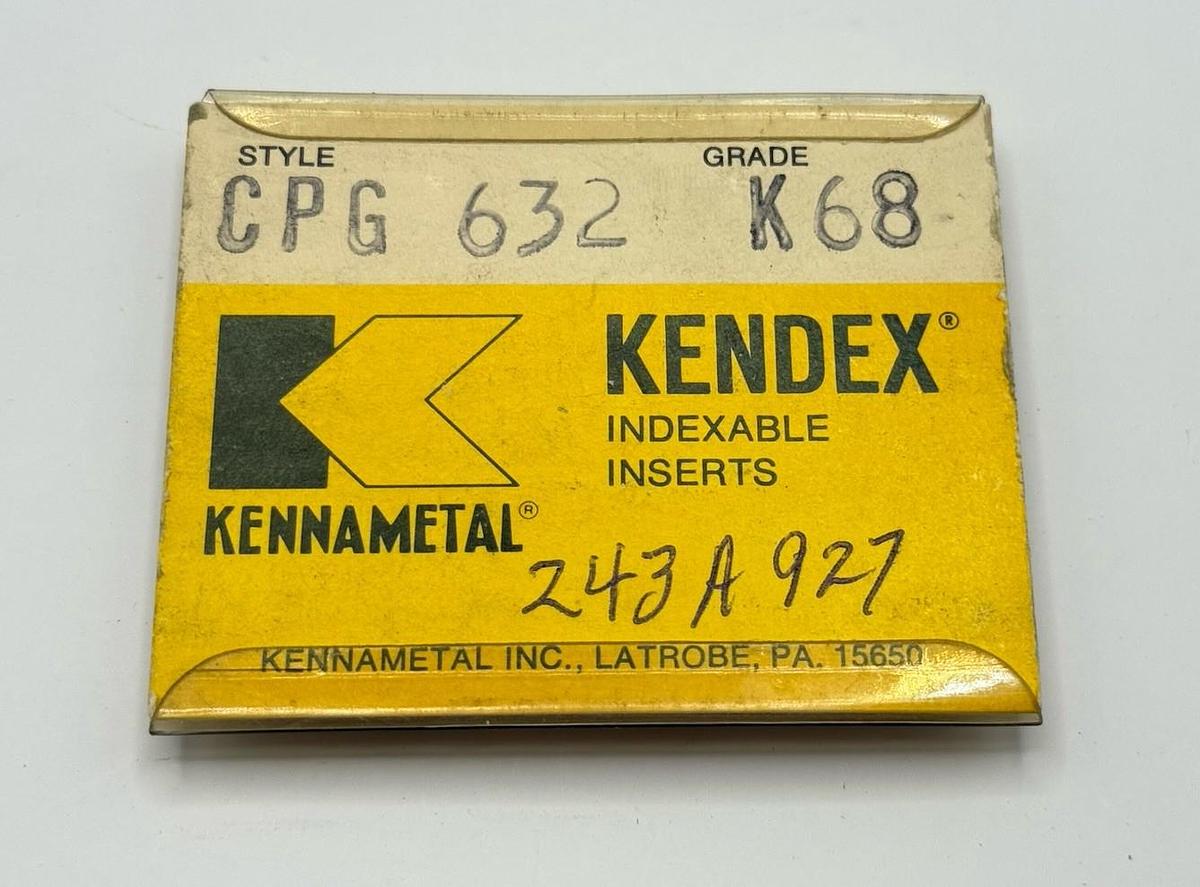 Kennametal KENDEX CPG 632 K68 Indexable Carbide Inserts