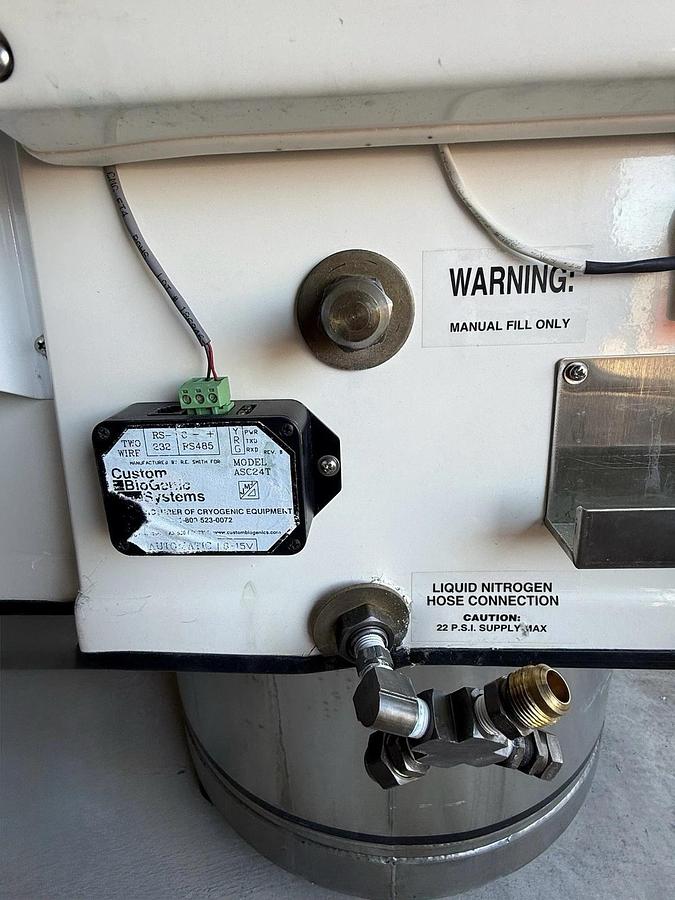 Used CBS Custom BioGenic Systems Isothermal V3000-AB Cryogenic Freezer Storage Tank