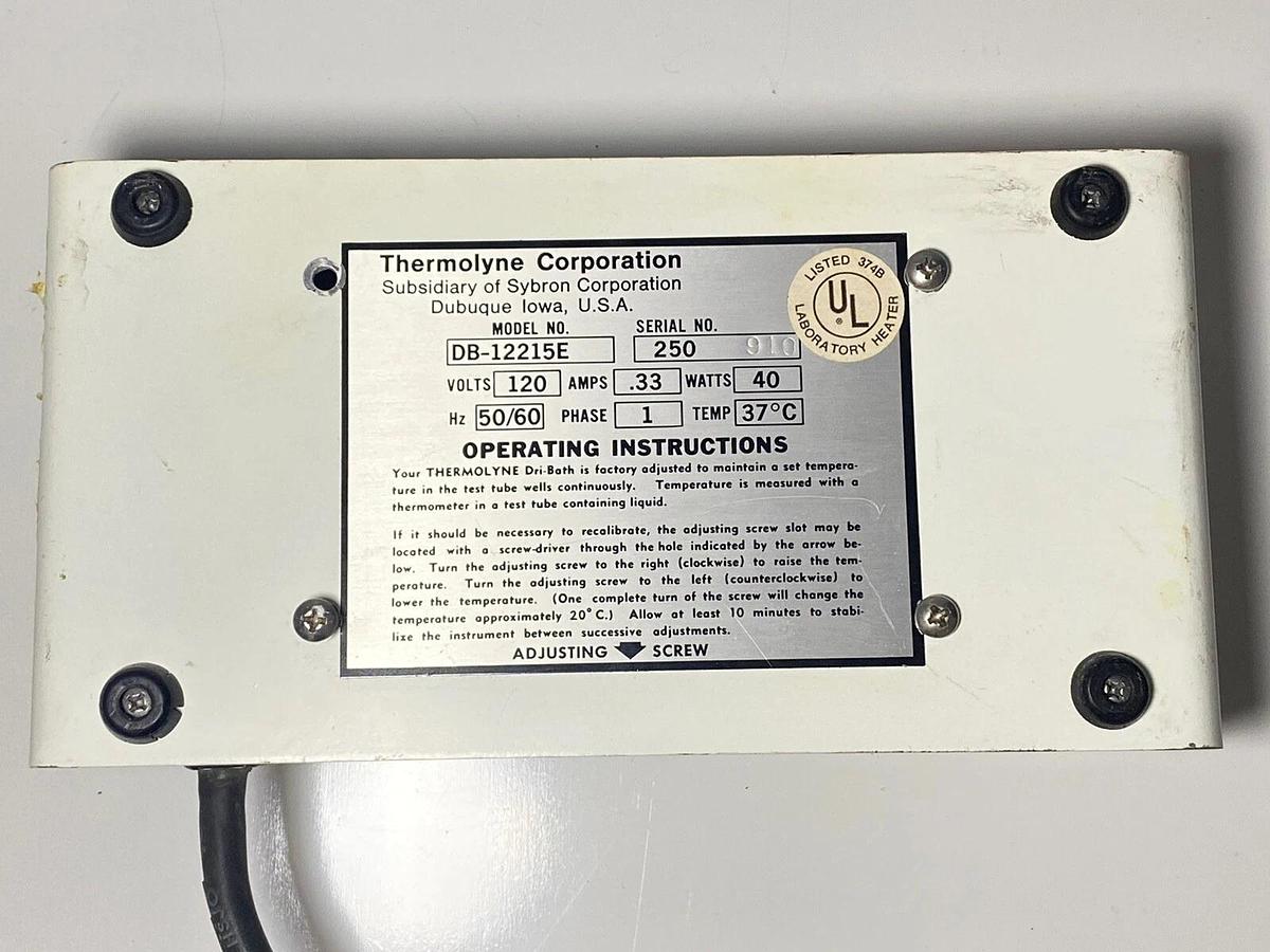 Used Sybron Thermolyne Blood Bank Dri-Bath DB-12215E