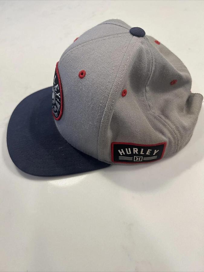 Used Hurley Print And Destroy Hat, Flat Bill Snap Back