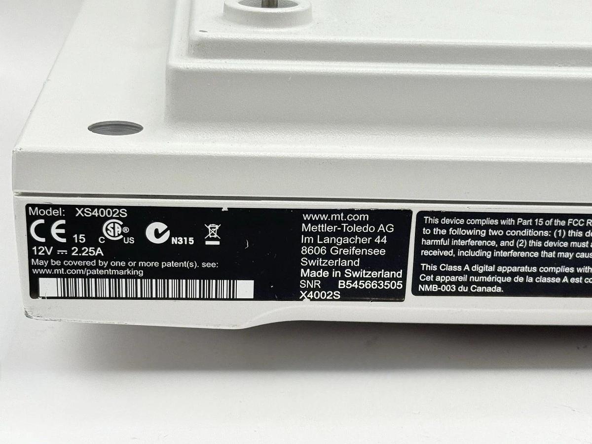 Used Mettler Toledo XS4002S Precision Balance Digital Laboratory Scale