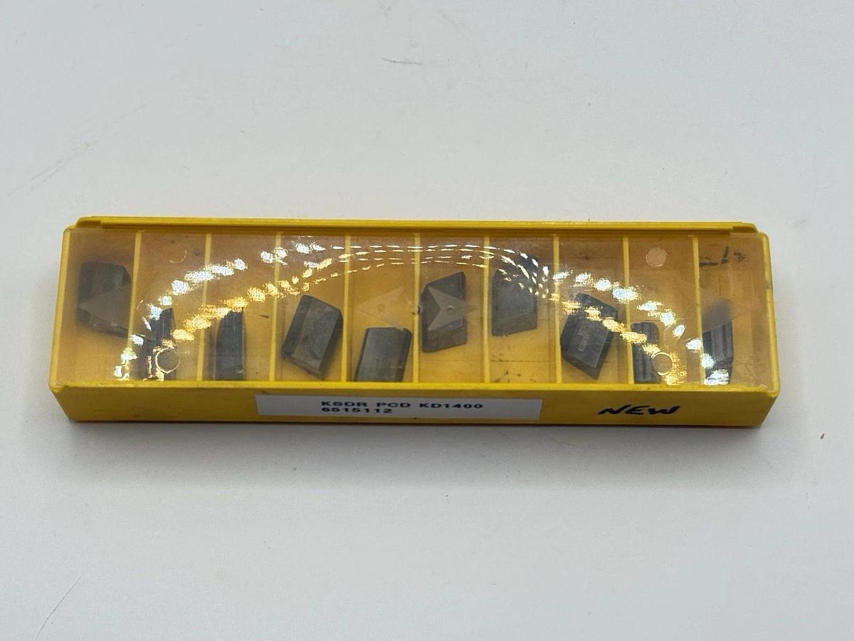 Used New 10pcs KENNAMETAL USA KSDR PCD KD1400 Milling Insert 6515112