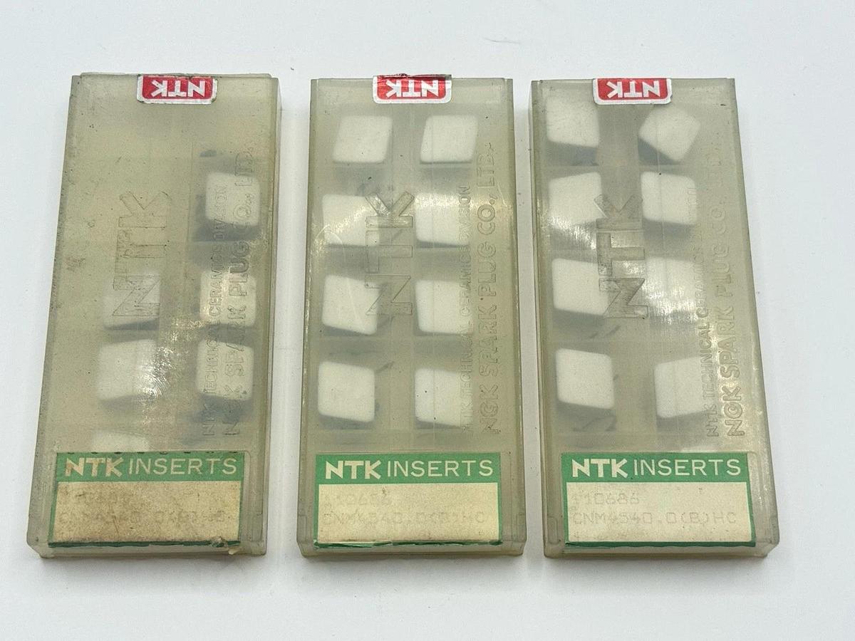 Used NTK Turning Inserts white Ceramic HC1CNMN454-ENC