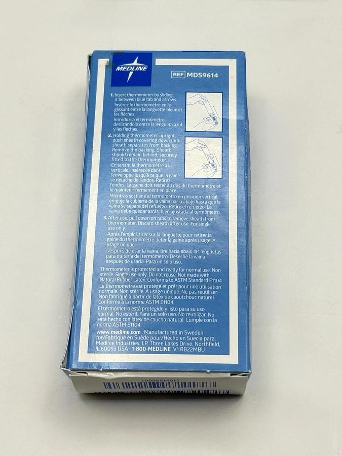 Used New Medline Disposable Thermometer Sheaths MDS9614