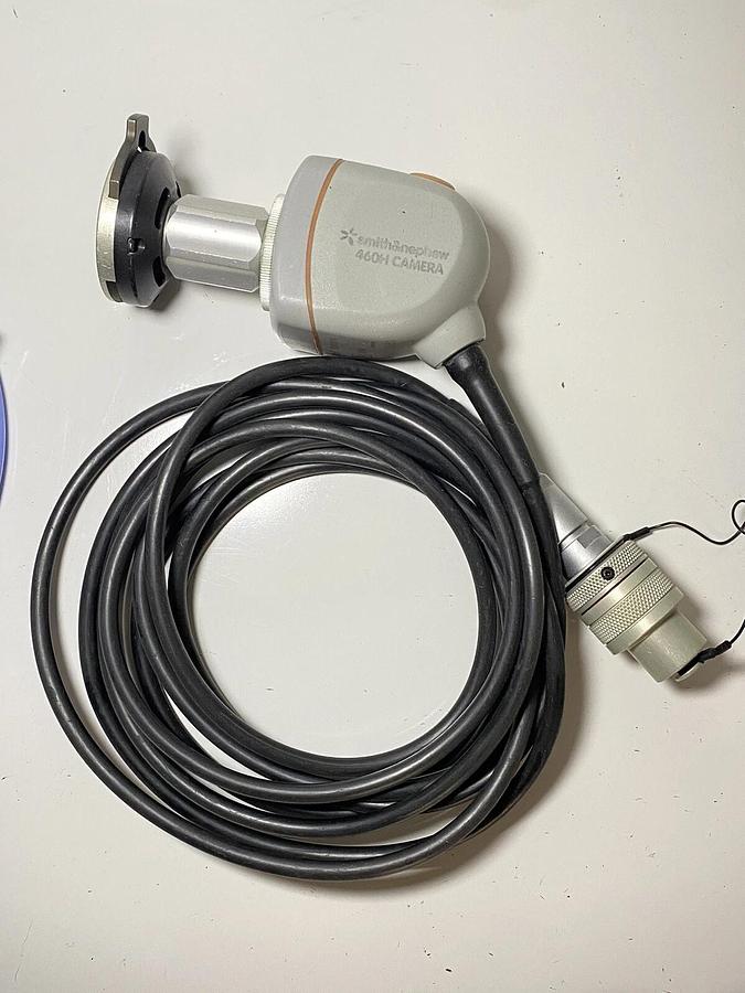 Used Smith & Nephew - 460H Camera Head, Scope & Dyonics Light Adaptor Cable + Tray
