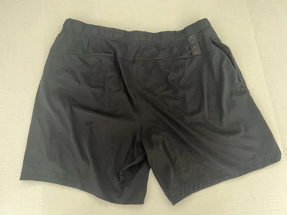 Used Fabletics Shorts Men's XL Fundamental 7" Athletic Running Training Black Logo