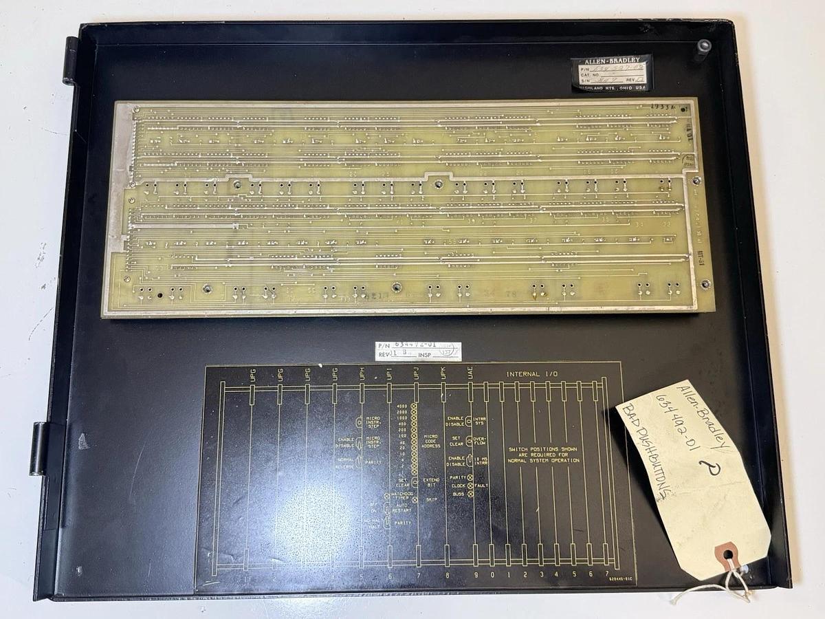 Used Allen Bradley Industrial Processor Control Panel 3264 (P/N: 634492-01)