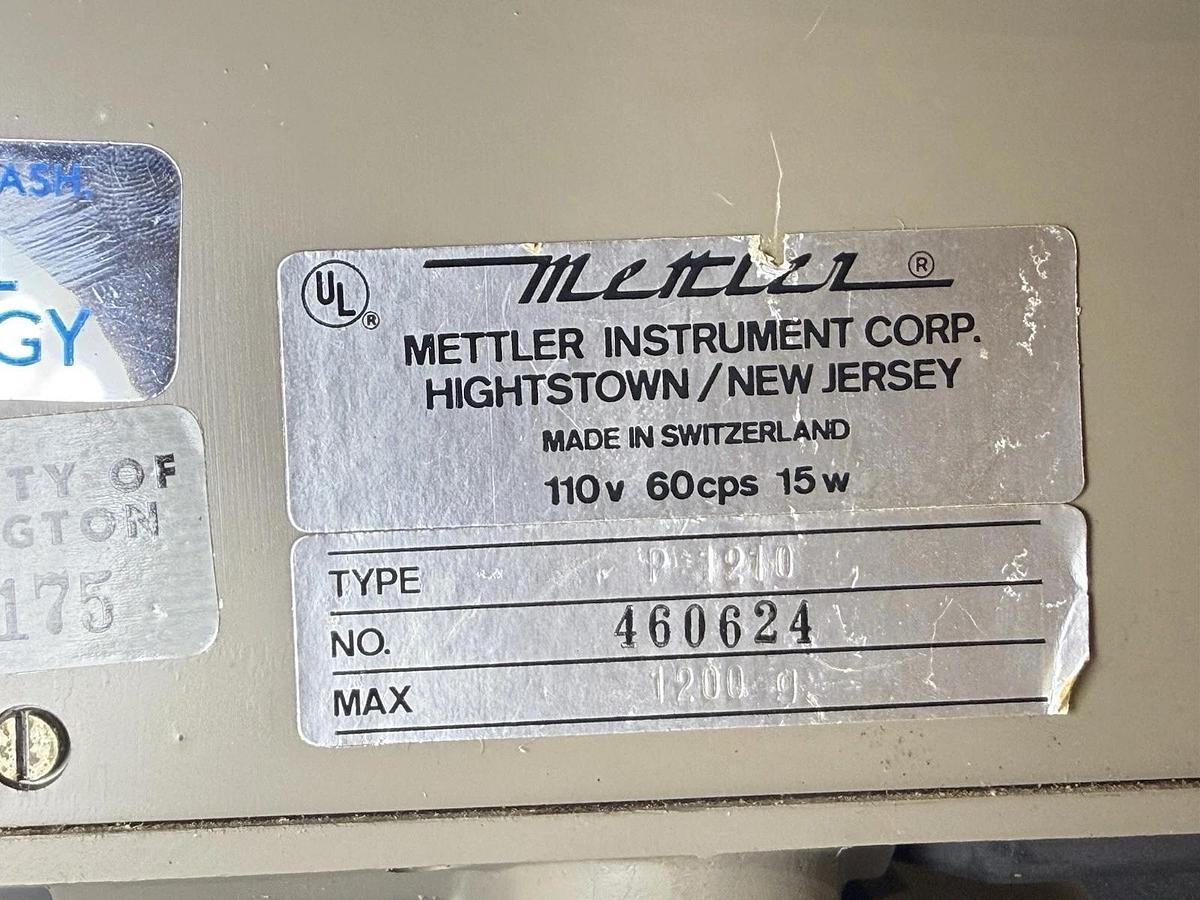 Used Mettler P1210 Laboratory Lab Scale Balance