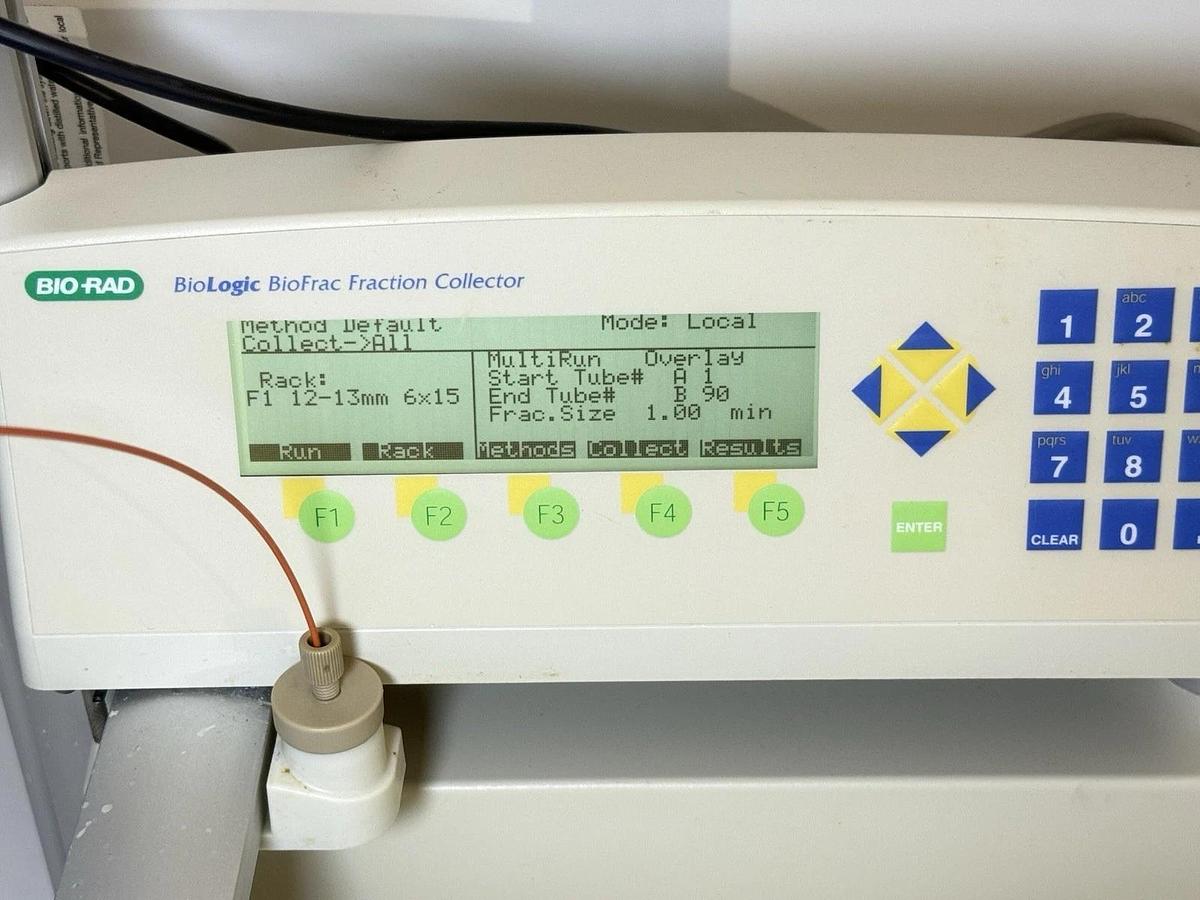 Used Bio-Rad BioRad BioLogic BioFrac Fraction Collector w/BioLogic Duo Flow + Rack