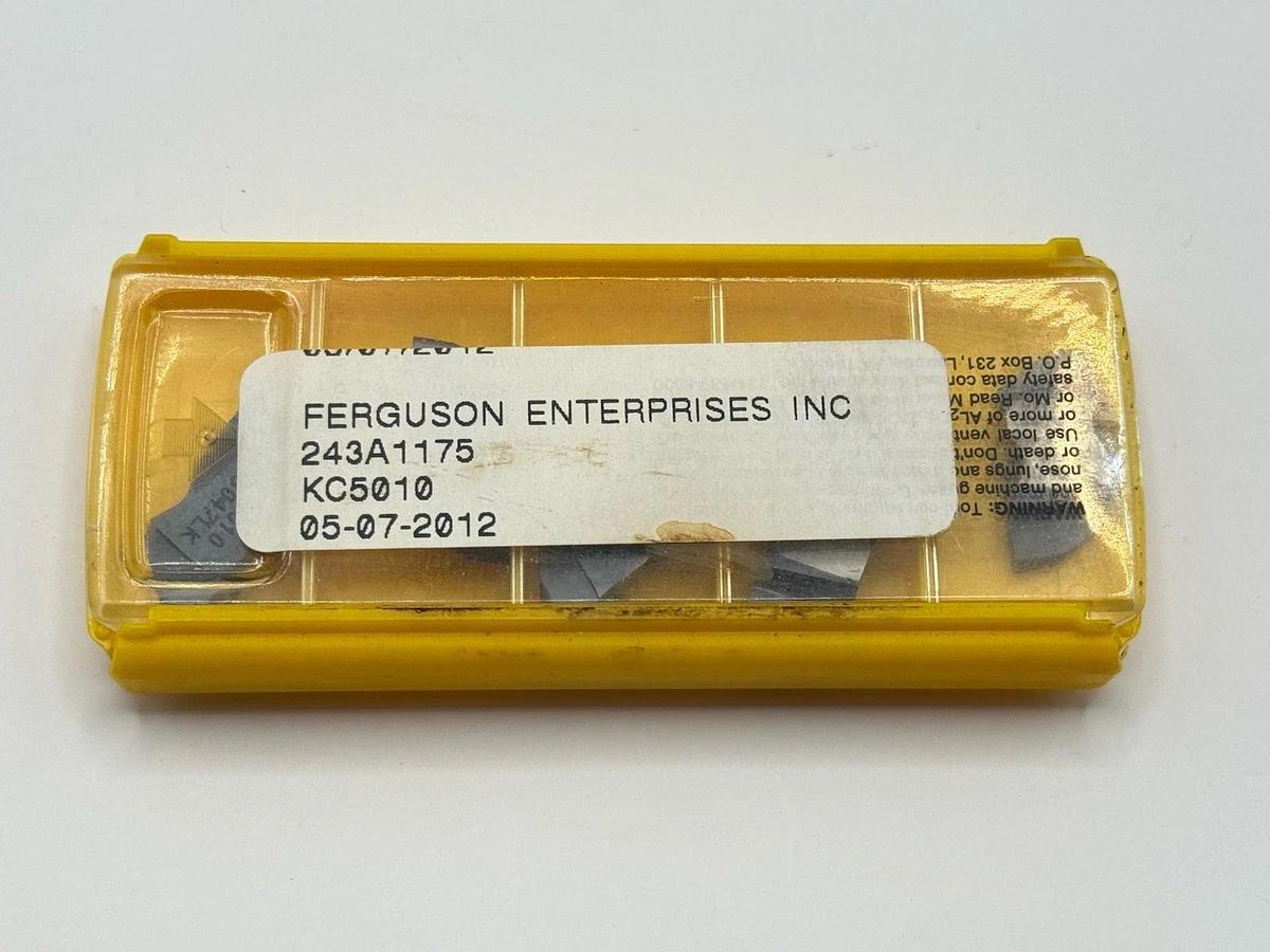 Used Kennametal Top Notch Carbide Grooving Inserts NR3047LK KC5010 (1818473)