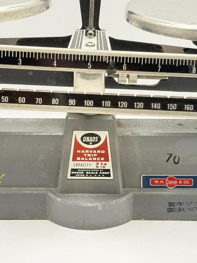 Used Vintage OHAUS Harvard Trip Balance 2kg - 5lb Capacity Laboratory Scale