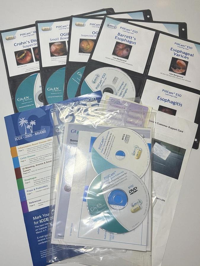 Used Glen Imaging PillCam Recorder Accessories - Replacement Parts : Leads, Batteries