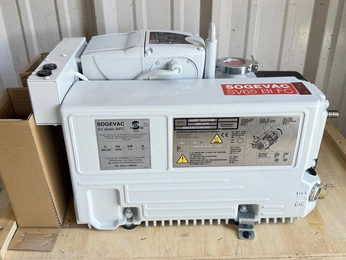 Oerlikon Leybold /LeRoy Somer Varmeca SOGEVAC SV65 BI FC Rotary Vane Vacuum Pump