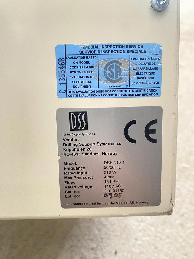 Used Laerdal DSS 110-1 Compressor Unit