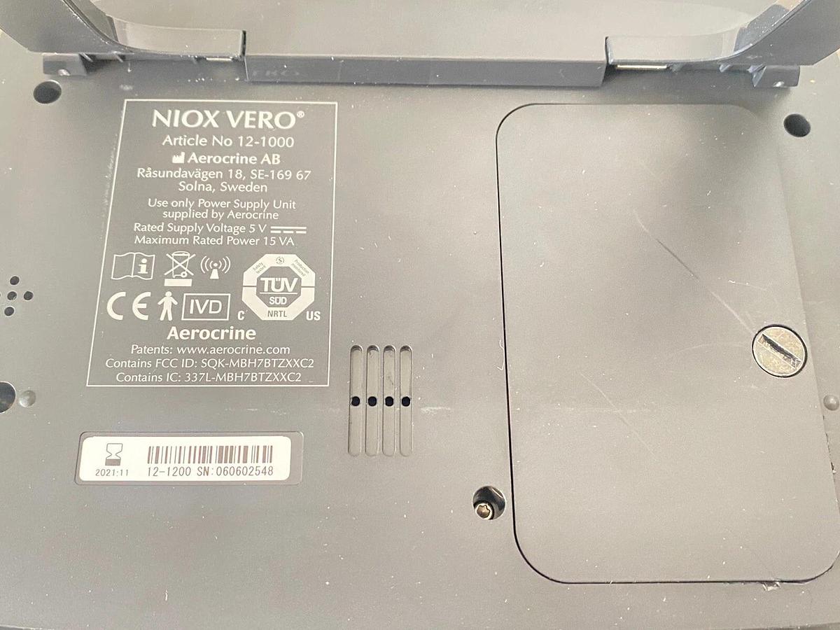 Used Circassia Niox Vero 12-1200 Airway Inflammation Monitor