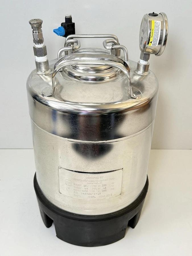 Used UM Apache Stainless Equipment Corp Pressure Vessel Tank (MDMT -20 F at 165PSI)