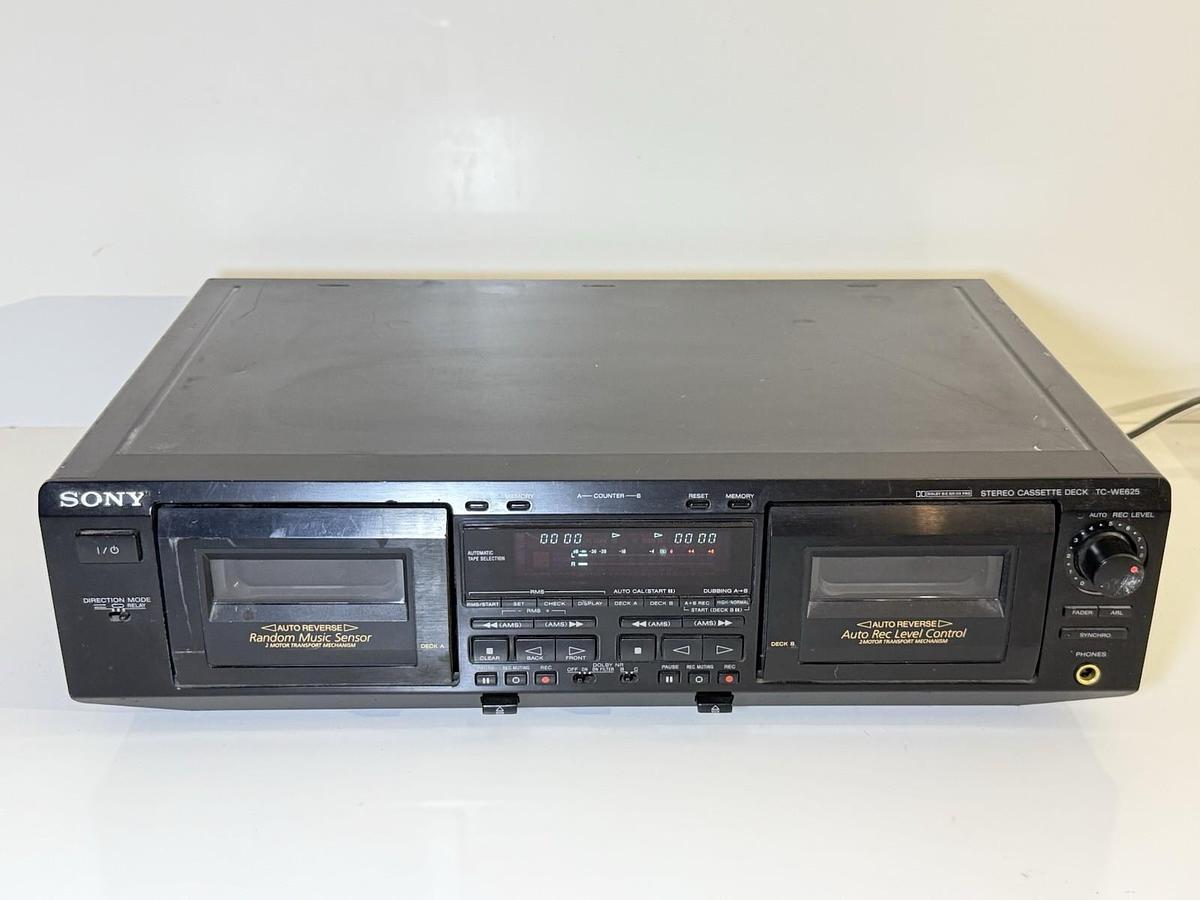 Used Sony TC-WE625 Dual Stereo REC. Cassette Tape Deck Player