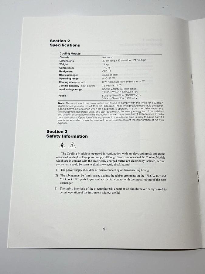 Bio-Rad Cooling Module 170-3654 170-3655 170-3688 - Manual / Guide