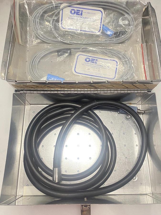 Used Lot of 8 Olsen OEI Surgical Cables – Replacement Parts - with Stryker Case