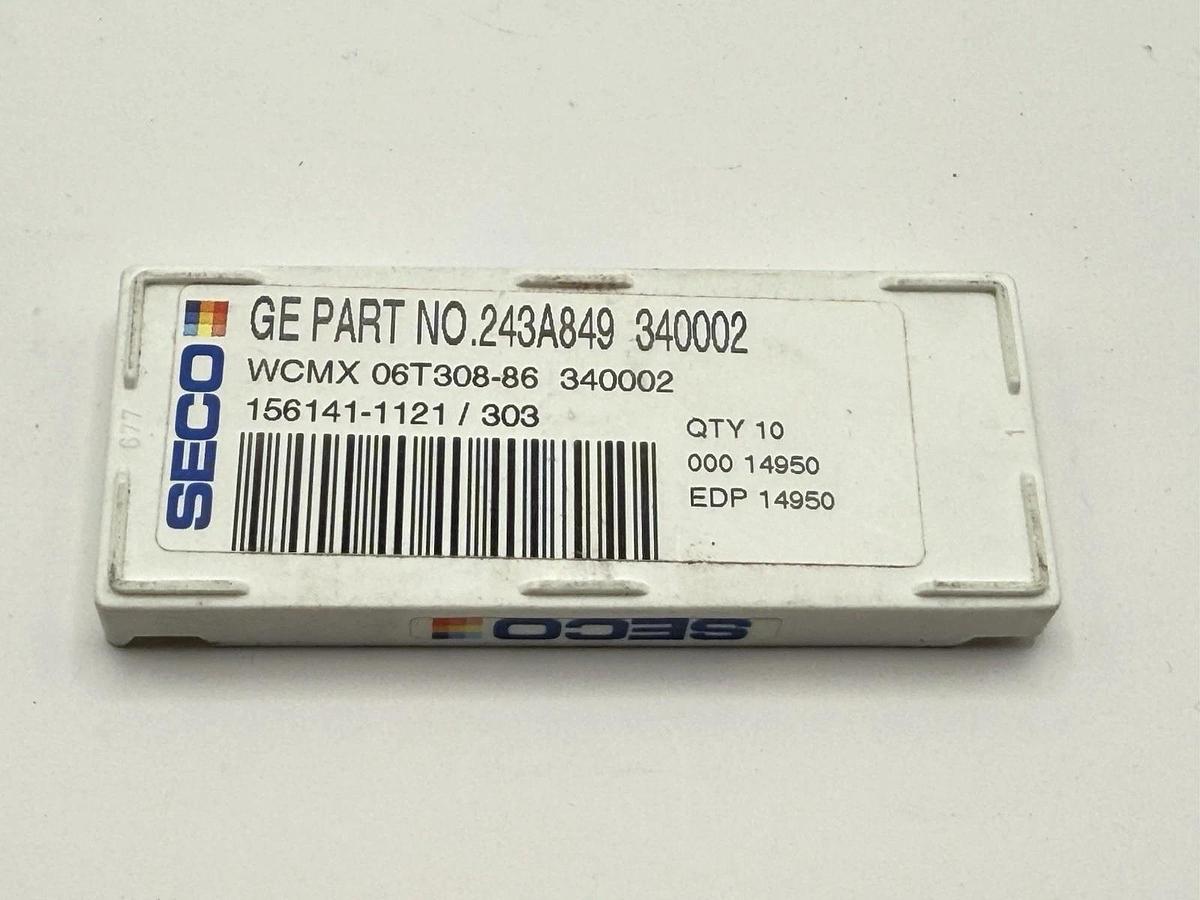 Used SECO Carbide inserts WCMX 06T308-86 340002 (EDP14950)
