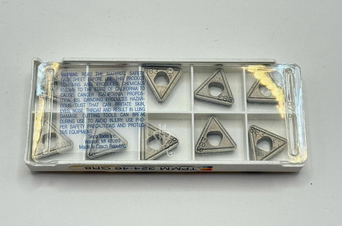 Used SECO Carbide inserts TPMM160316-46 883 TPMM324-46 GR8 (EDP09190)