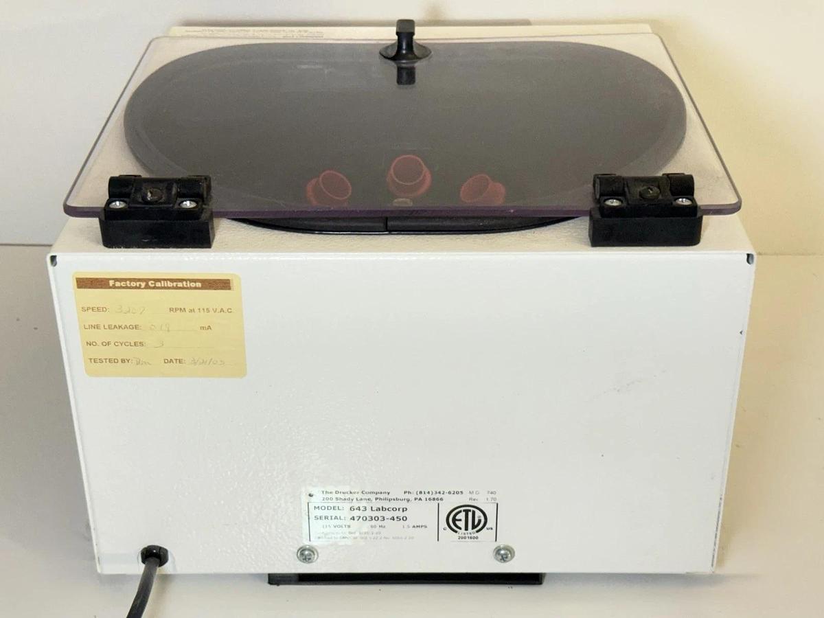 Used Druker LabCorp Horizon Horizontal Separation Centrifuge 643