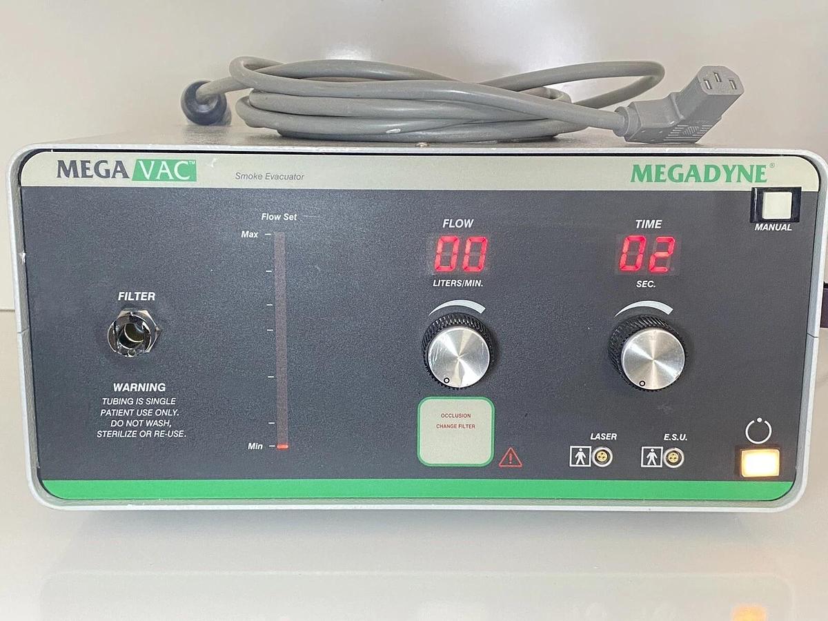 Used MegaDyne Mega Vac Smoke Evacuator 360 With Charcoal Filter Ref: 2100
