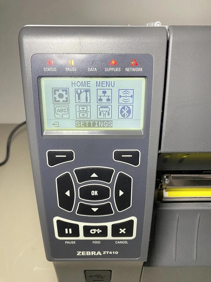 Used Zebra Technologies ZT410 Industrial Thermal Label Printer