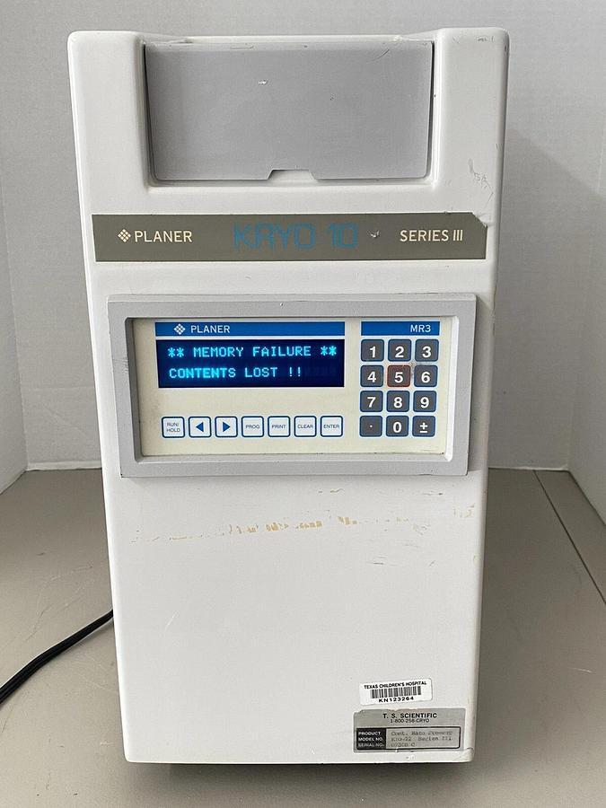 Used PLANER Biomed KRYO 10 Series 3 III Controlled Rate Freezer K10-22