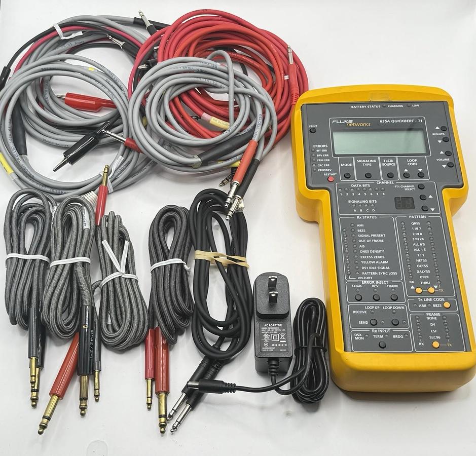 Used Fluke Networks 635A QuickBERT‑T1 Handheld T1 Analyzer BERT Tester