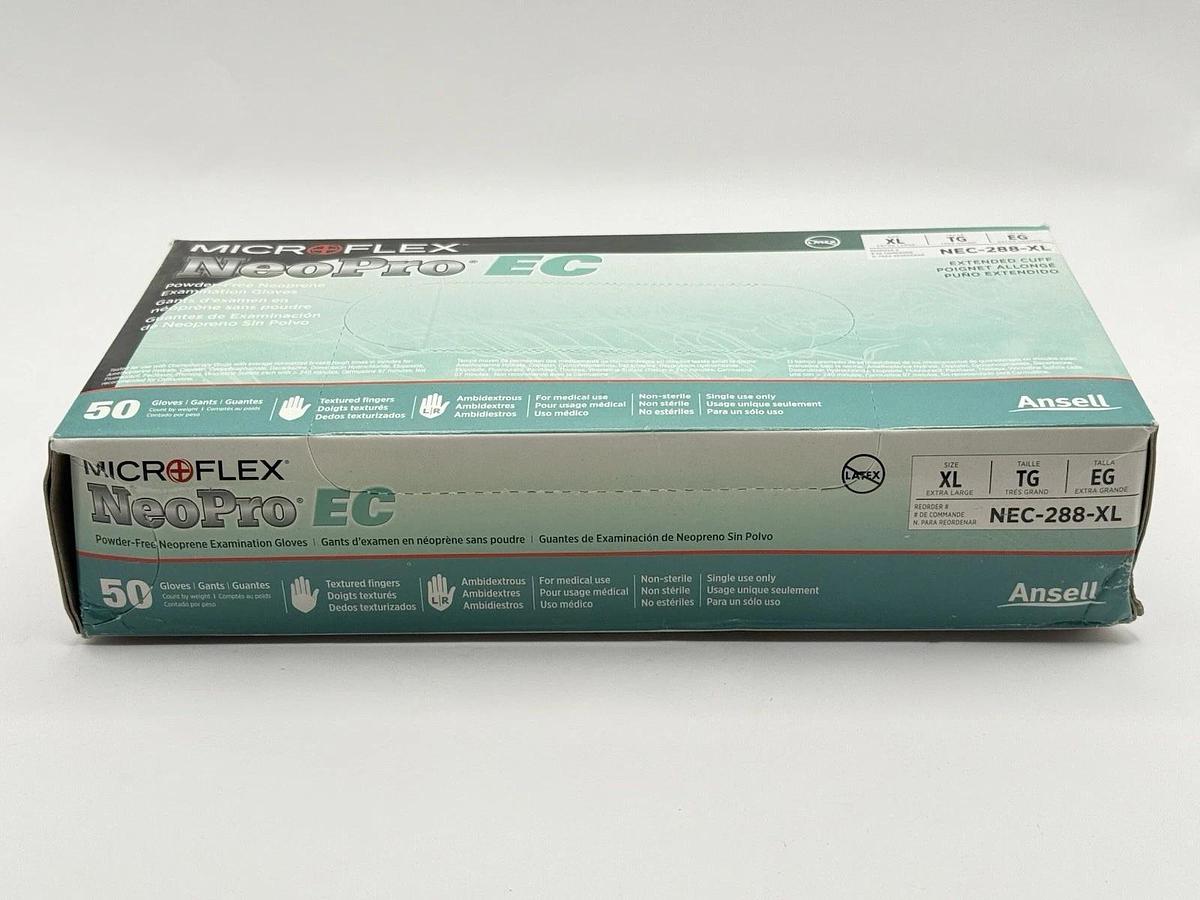 Used NEW Microflex Ansell NeoPro EC Disposable Neoprene Gloves NEC-288-XL Size: XL