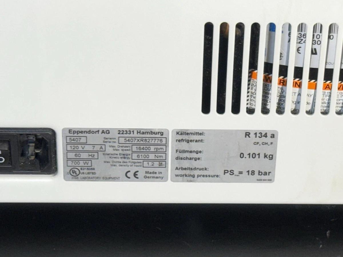 Used Eppendorf 5417R Refrigerated Centrifuge w/Rotor F45-30-11