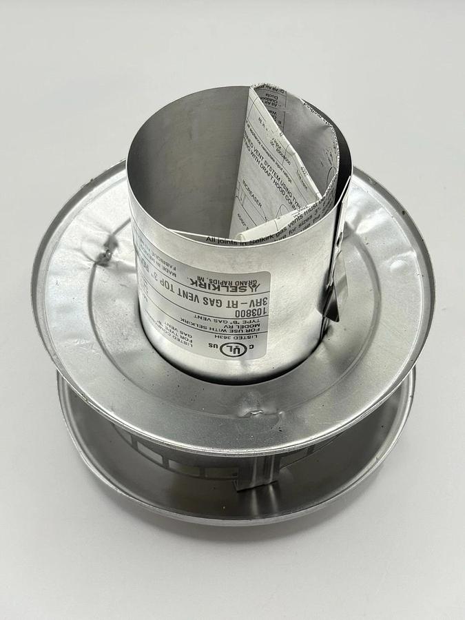 Used NEW, open box. SELKIRK RV 3” x 6” x 3-1/4” Gas Vent Cap