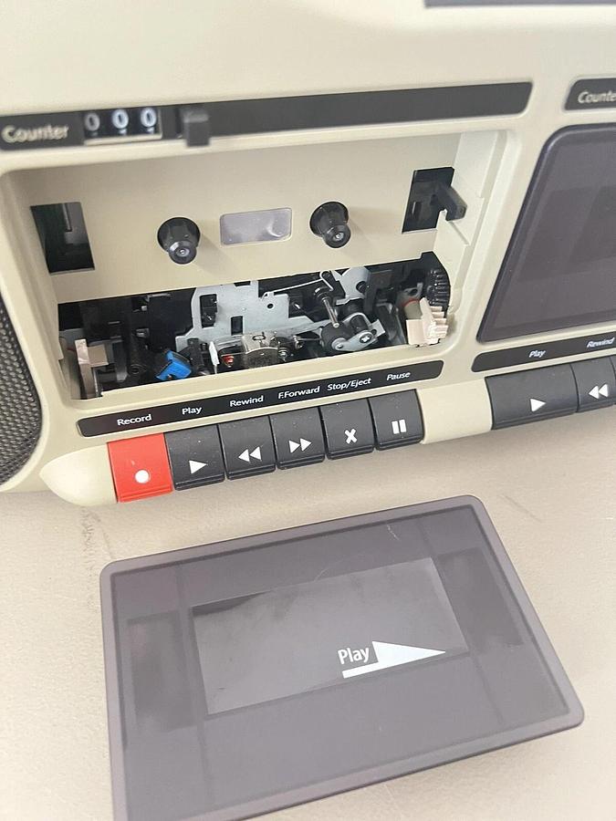 Used Vintage Lakeshore Classroom CD & Dual Cassette Player (One Door Broke)