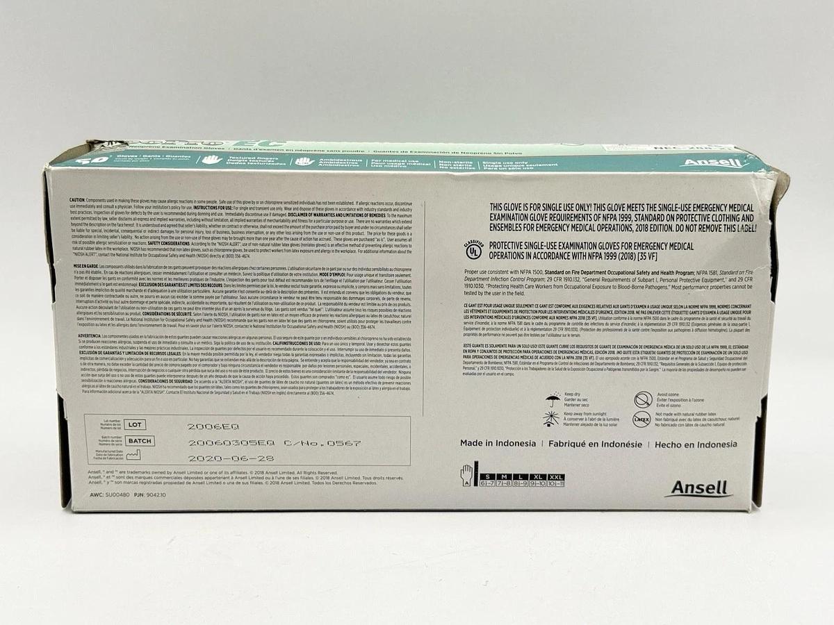 Used NEW Microflex Ansell NeoPro EC Disposable Neoprene Gloves NEC-288-XL Size: XL