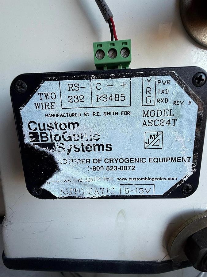 Used CBS Custom BioGenic Systems Isothermal V3000-AB Cryogenic Freezer Storage Tank