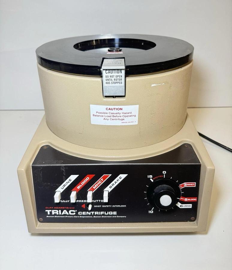 Used Clay Adams TRIAC Centrifuge Model 420200 w/ Rotor & Buckets – Lab Clinical Use