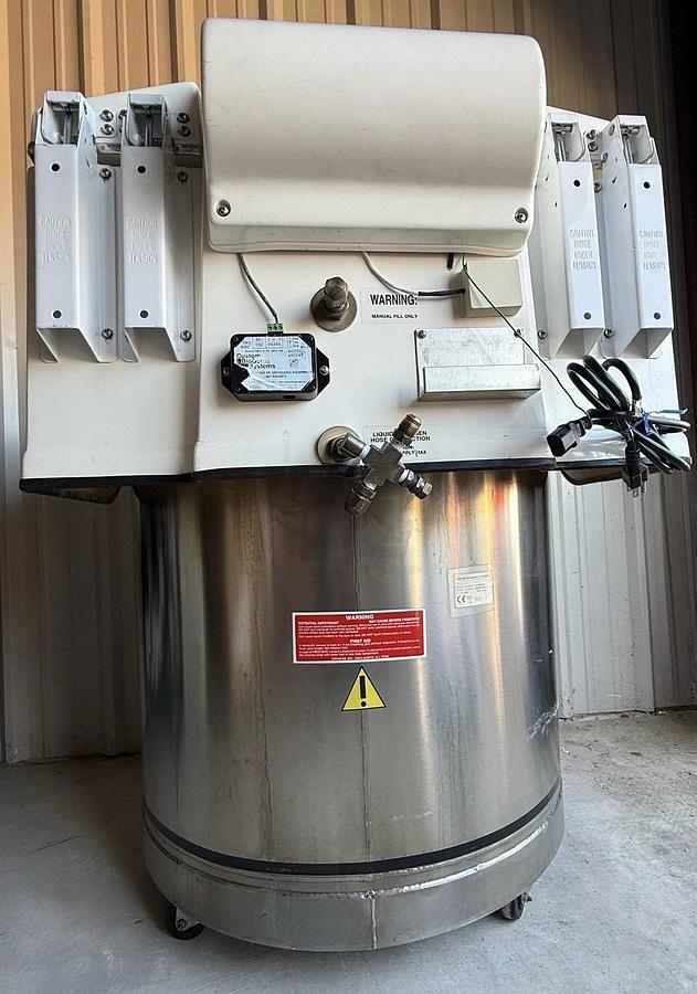 Used CBS Custom BioGenic Systems Isothermal V3000-AB Cryogenic Freezer Storage Tank