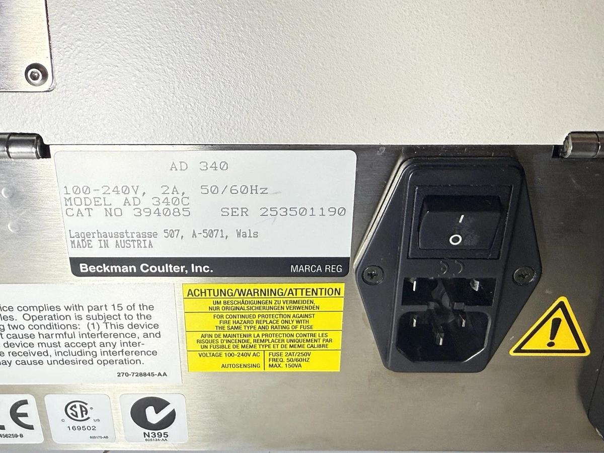 Used Beckman Coulter AD 340 Plate Reader AD 340C (394085)