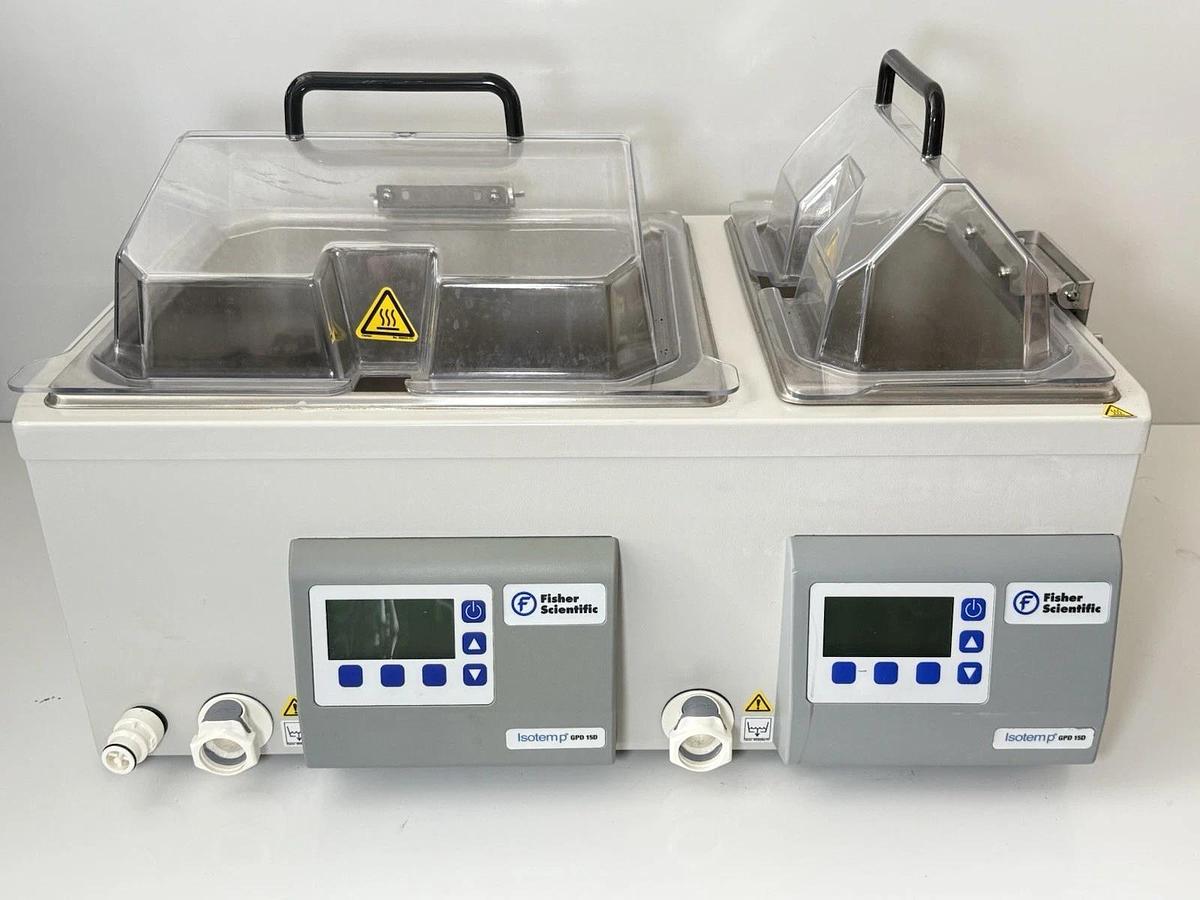 Used Thermo Scientific Dual Water Bath Isotemp GPD 150 (Model: FSGPD15D)