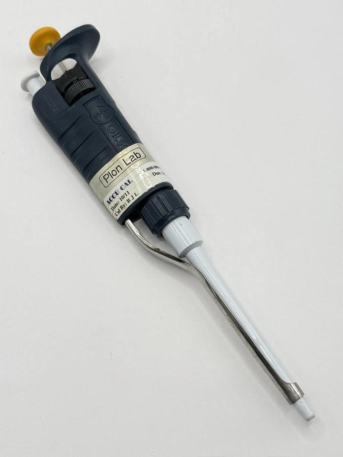 Used Gilson Pipetman Classic 10/100 Adjustable Single-Channel Pipette Pipet