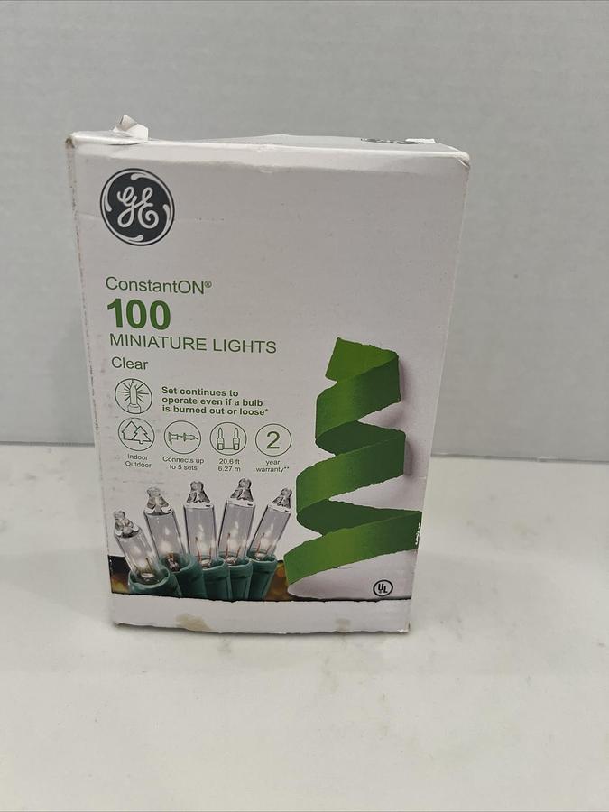 Used GE 90836 Staybright Indoor/Outdoor String Light, Warm White - 100 Count 803993908366