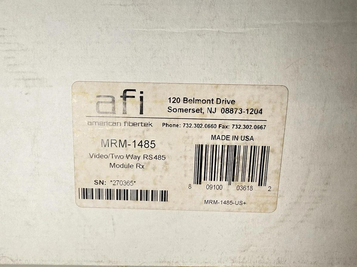 AFI American Fibertek MRM-1485 Video Two Way RS485 Module RX
