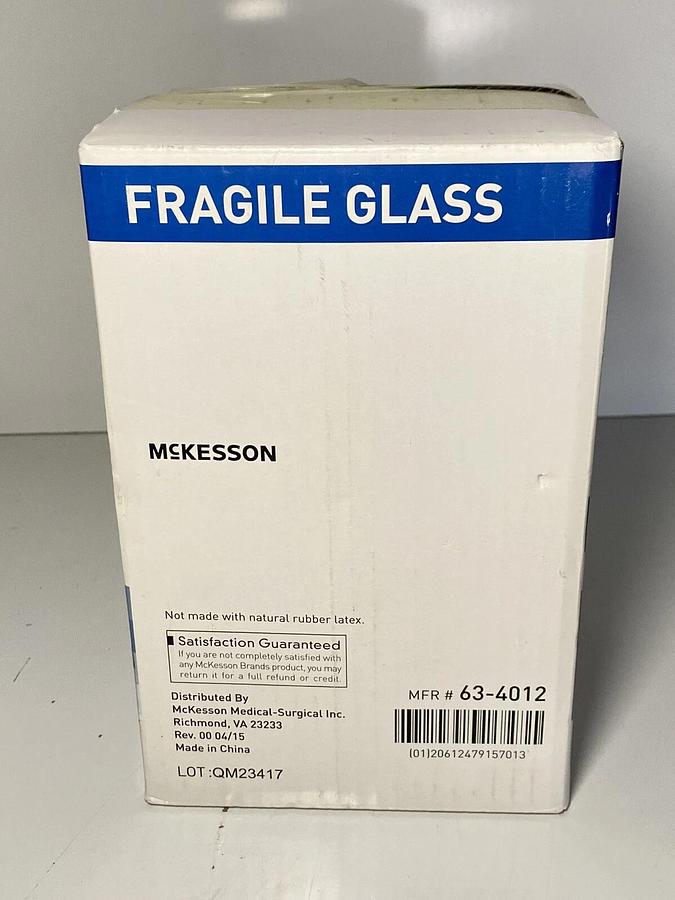 Used McKesson 63-4012 Unlabeled Glass Sundry Jar, 4-1/4" x 7"