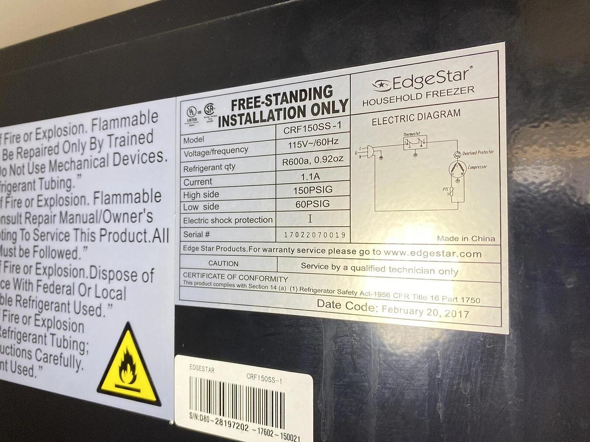 Used EdgeStar CRF159SS-1 Dual Function Stainless Refrigerator / Freezer