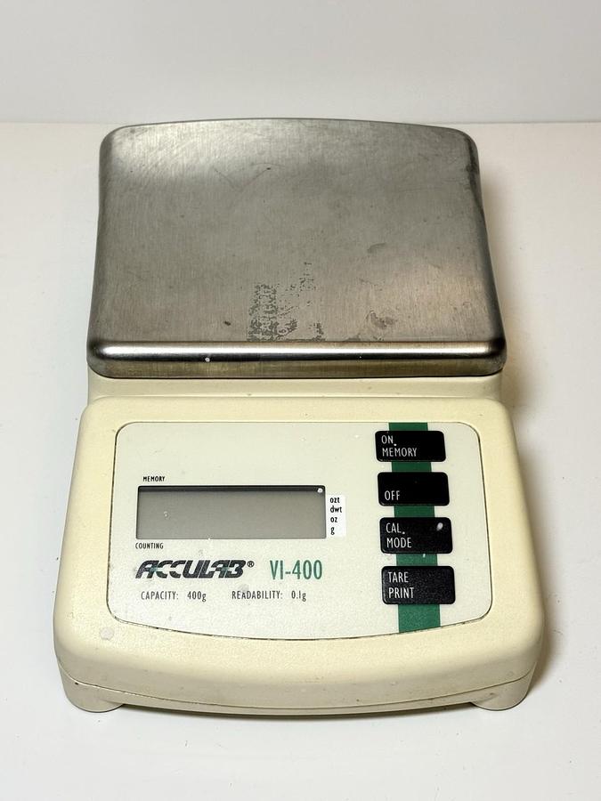 Used Acculab VI-400 Mini Portable Balance Scale, capacity 400g