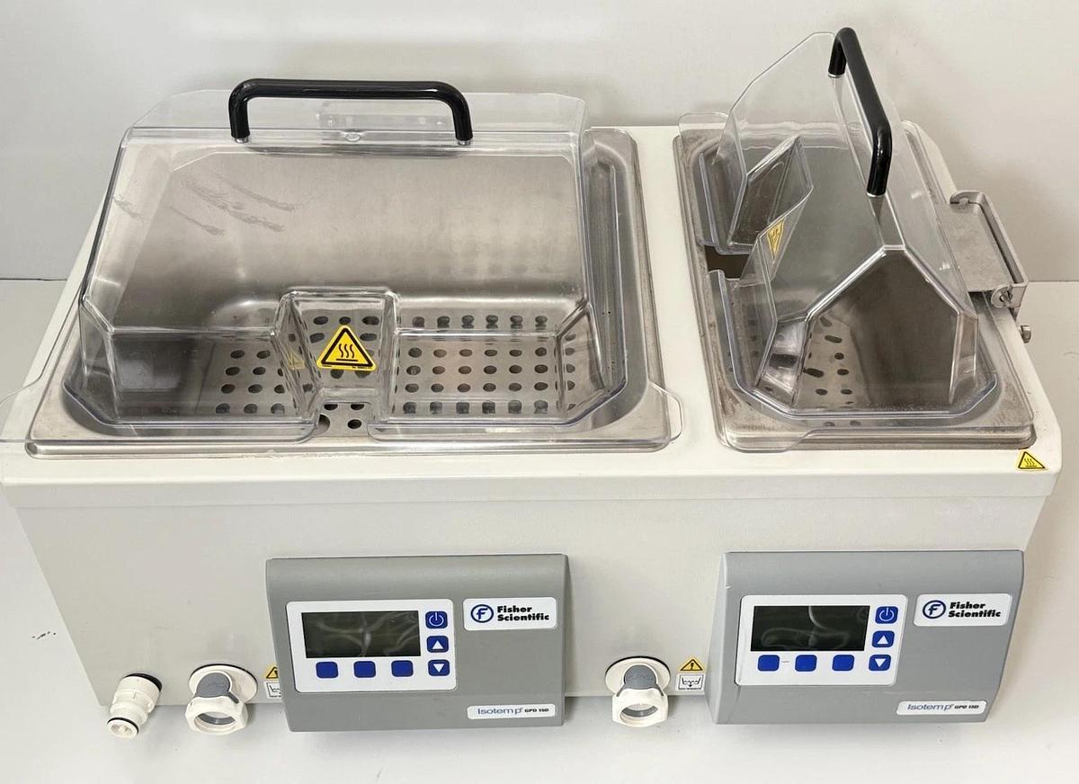 Used Thermo Scientific Dual Water Bath Isotemp GPD 150 (Model: FSGPD15D)
